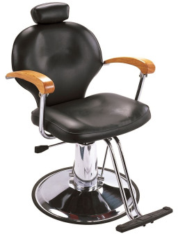 SILLON CASTOR TAPIZADO NEGRO