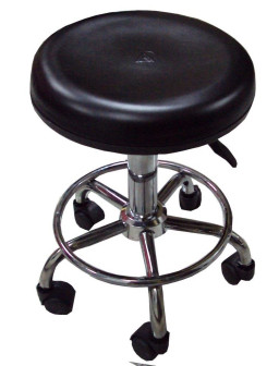 TABURETE TAPIZADO NEGRO