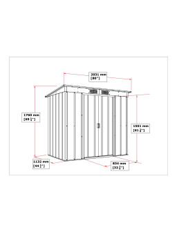 Caseta Eco Pent Roof 6 x 4...